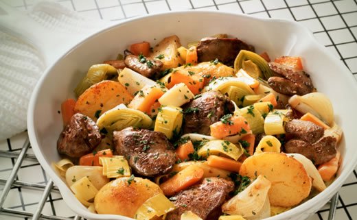 Jetrice, slanina i luk