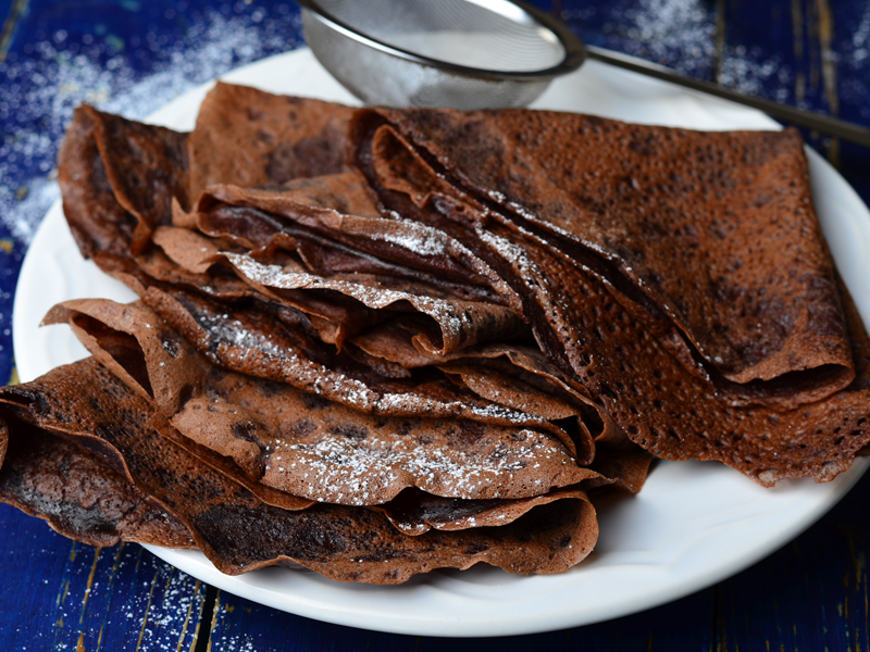 Čokoladne palačinke s malinama