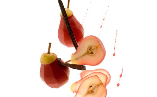 Kruške s umakom od jagoda