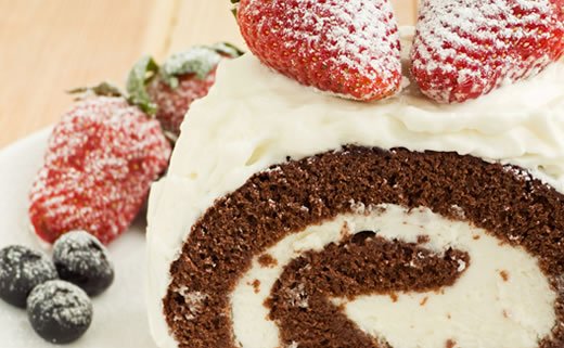 Božićna čokoladna rolada od pistacija