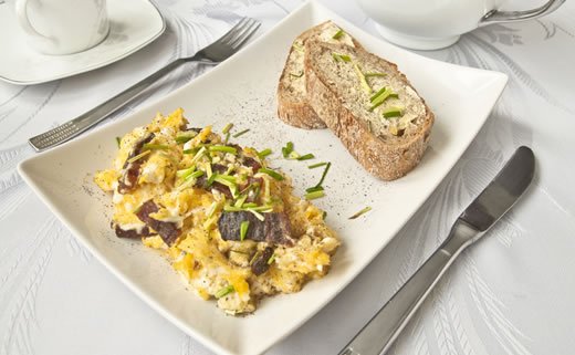 Kajgana sa šampinjonima i špinatom