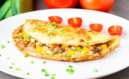 Omlet sa špinatom, gljivama i mozzarellom