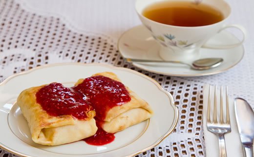 Palačinke s preljevom od jagoda