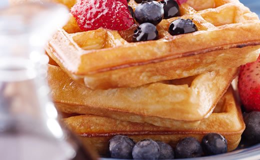 Vafli s karameliziranim voćem