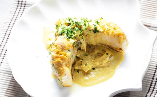 Losos s pireom od graška