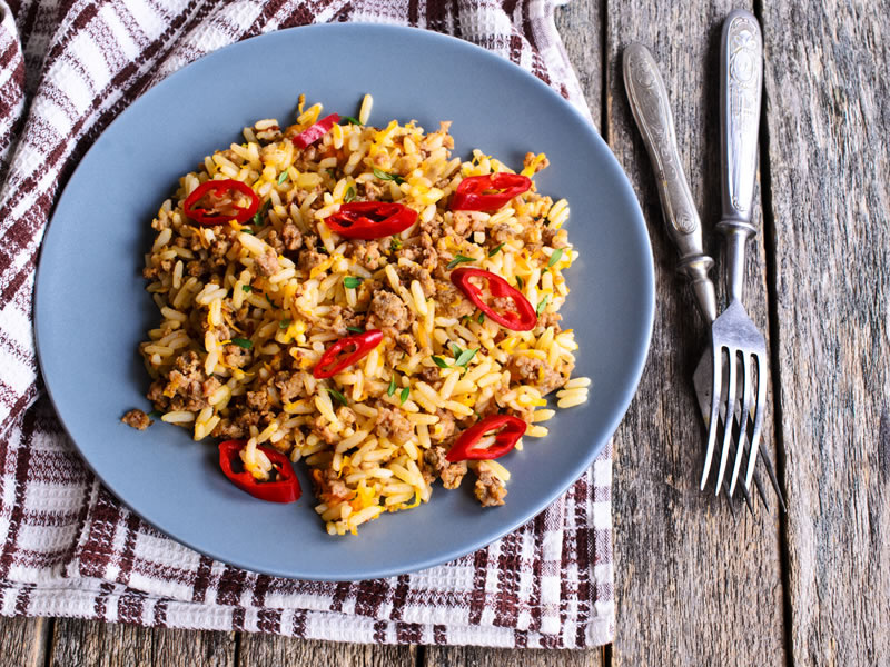 Rižoto s dimljenim lososom