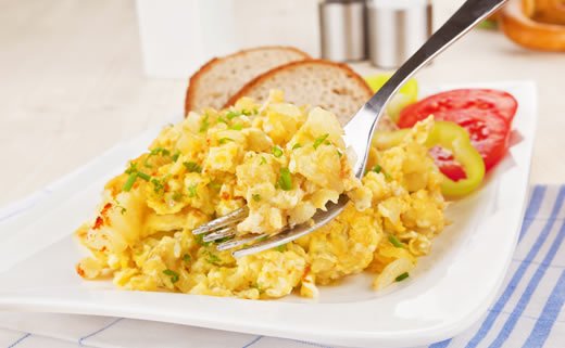 Kajgana s feta sirom, špinatom i šampinjonima