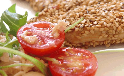 Hrskavi oslić u sezamu