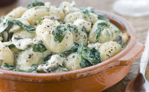 Njoki sa slanutkom i špinatom