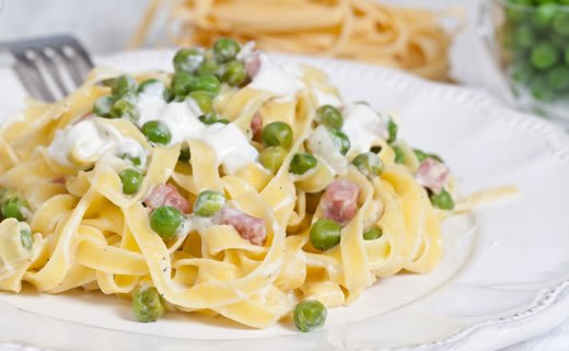 Tjestenina s graškom i narančom