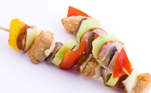 Ražnjići od tikvica i breskve