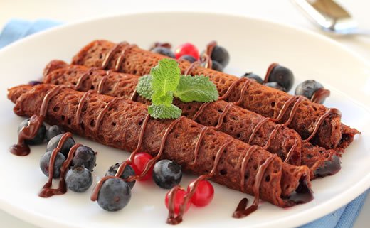 Čokoladne zobene palačinke