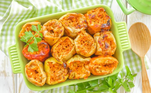 Paprike s 3 vrste sira