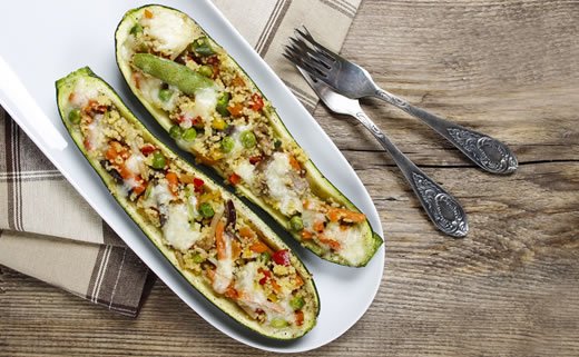 Zapečene tikvice punjene tjesteninom