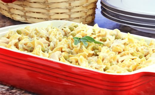 Zapečena tjestenina s graškom i sirom