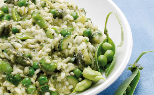 Rižoto od graška i bosiljka
