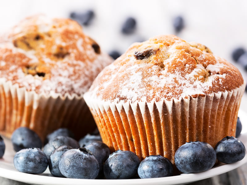 Muffini od borovnica i zobenih pahuljica