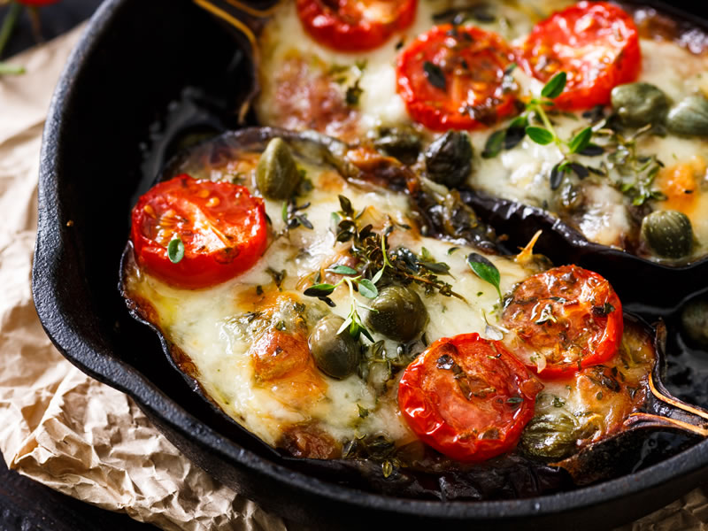 Patlidžani s mozzarellom i rajčicom