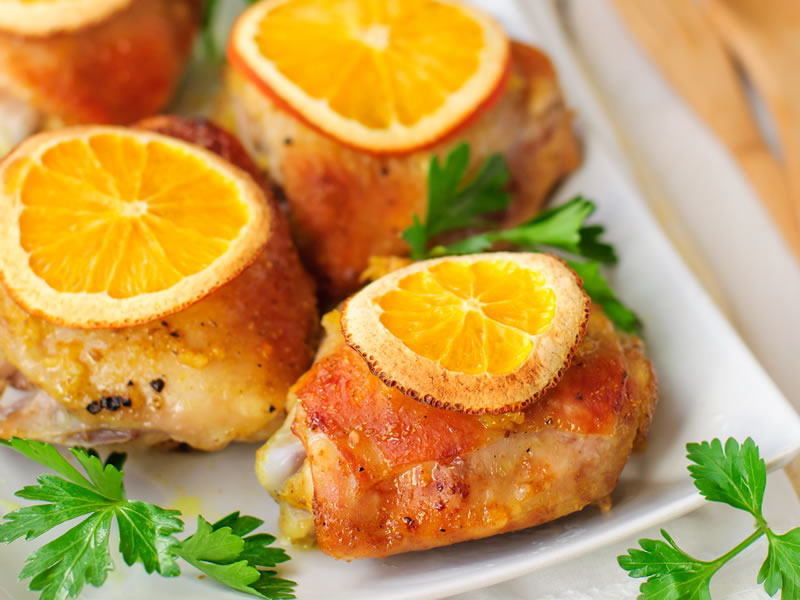 Piletina s mahunama u umaku naranče