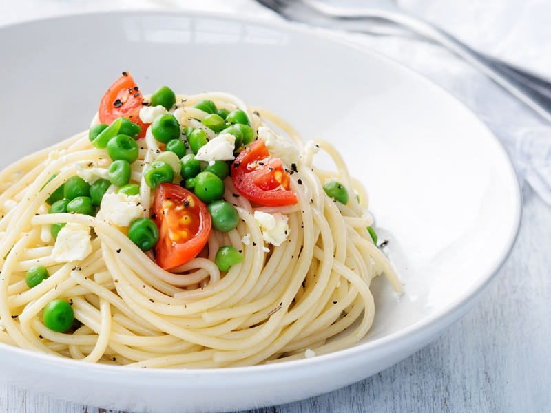 Tjestenina s graškom i šparogama