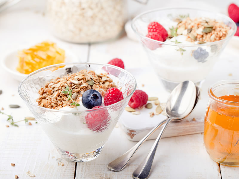 Zobene pahuljice s ananasom i dinjom