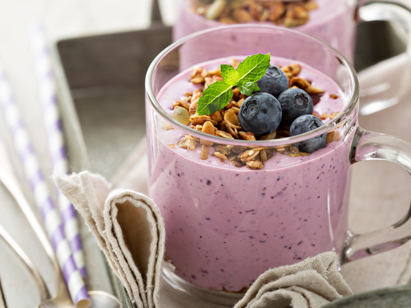 Smoothie od zelenog čaja, borovnica i banana