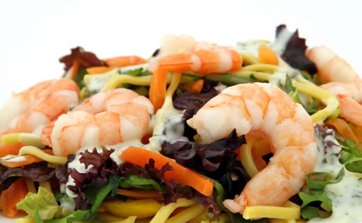 Škampi s blagim umakom od hrena