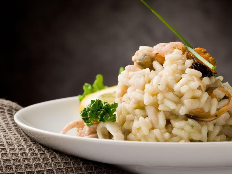 Rižoto od škampa, komorača i rikole