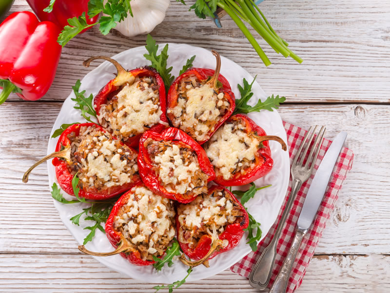 Paprike punjene svinjetinom i bulgurom