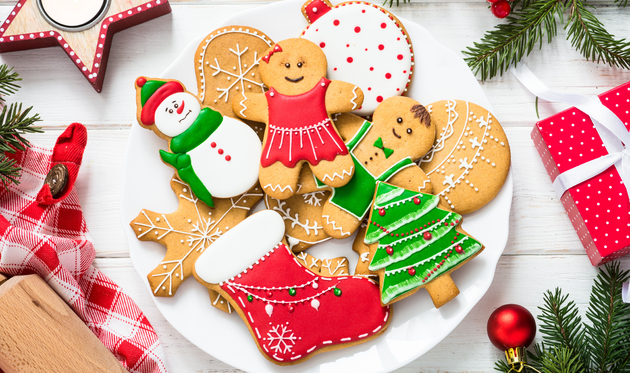 Slatki božićni kolačići s glazurom