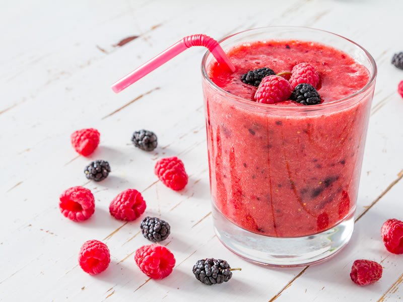 Zeleni smoothie s malinama