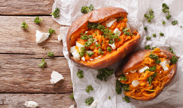 Slatki krumpir punjen piletinom