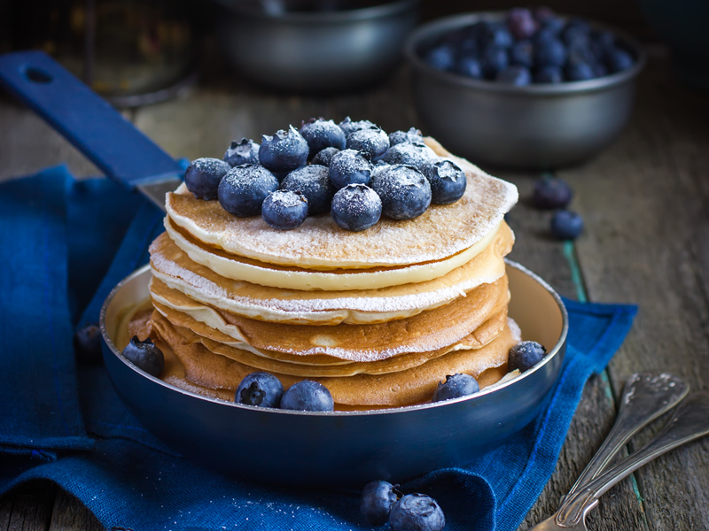 Palačinke od posnog sira i borovnica