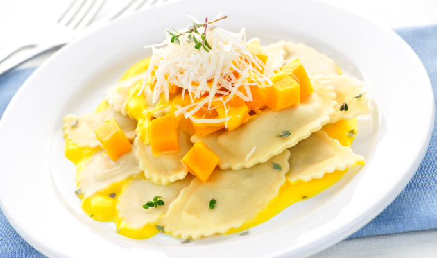 Ravioli sa sirom u umaku od bundeve