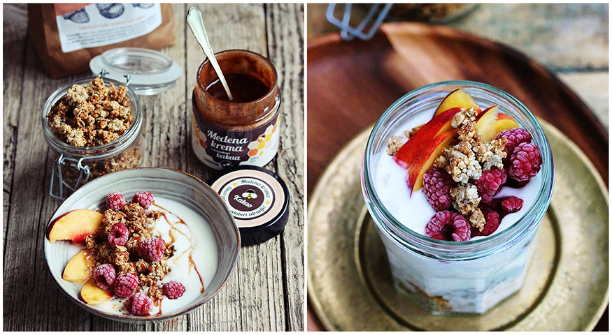 Domaća granola od lješnjakovog brašna i sjemenki