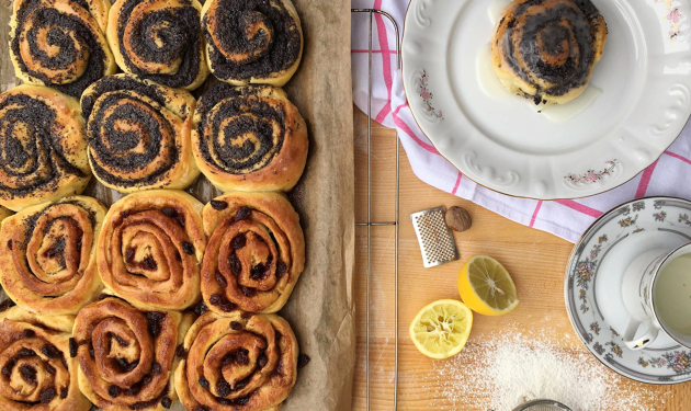Blagdanski pužići s makom i cimetom