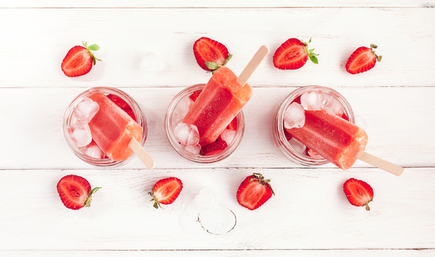 Jednostavan sladoled od jagoda i lubenice