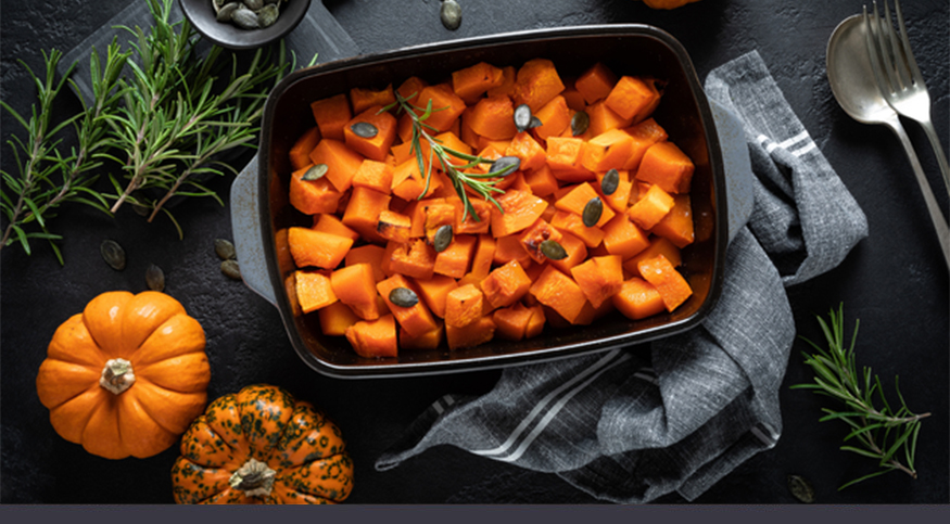 Zapečena bundeva sa slanutkom i avokadom