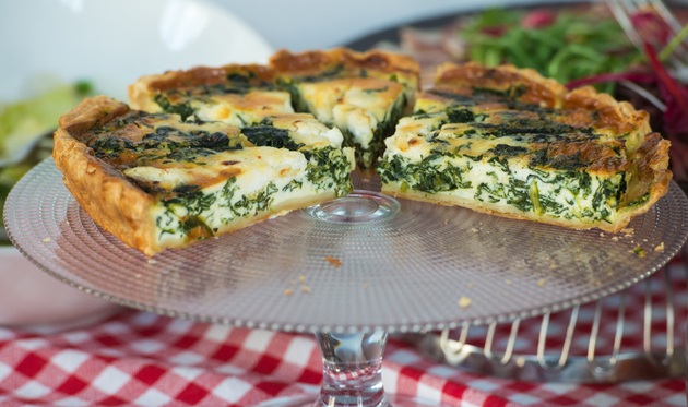 Quiche sa špinatom i šunkom