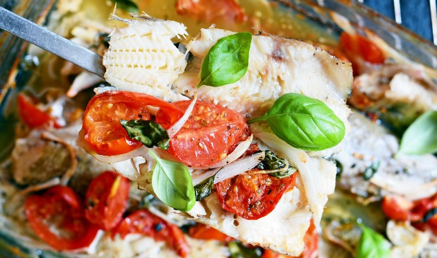 Bijela riba u pećnici na mediteranski način